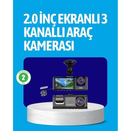3 Kameralı Araç İçi Kayıt Cihazı  Suya Ve Toza Dayanıklı Tasarım