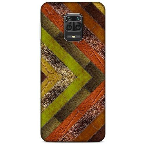 Xiaomi Redmi Note 9 Pro Kılıf Patchwork (10) Full Koruma Kılıfı Yeşil Turuncu