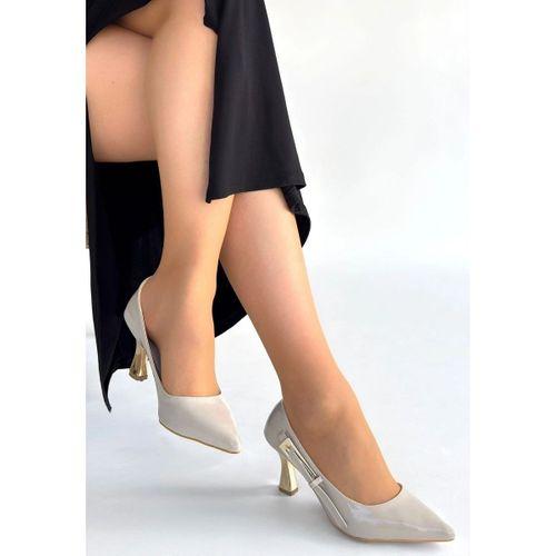 Motya Bej Rugan Topuklu Ayakkabı