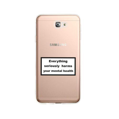 Samsung J7 Prime Yazılı Tasarım Görseli Desenli Premium Şeffaf Silikon Kılıf