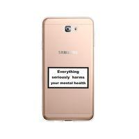 Samsung J7 Prime Yazılı Tasarım Görseli Desenli Premium Şeffaf Silikon Kılıf