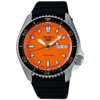 Seiko SRPL89K Otomatik Silikon Siyah Turuncu Kadran 10 ATM 43 mm Erkek Kol Sati