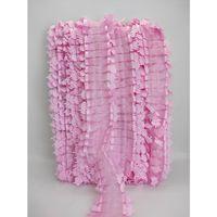 FdayAksesuar Pembe Kraliçe Desenli Fırfır Kenar Süsü 1 Metre