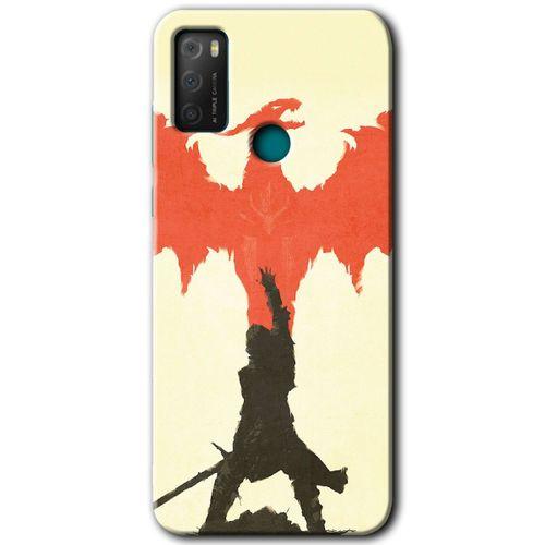 TCL 20E Kılıf HD Desen Baskılı Arka Kapak - Dragon Hunter 1