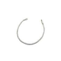 Kare Taşlı Su yolu Bileklik - Gümüş