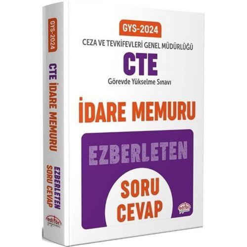 2024 GYS CTE İdare Memuru Soru Cevap Editör Yayınları