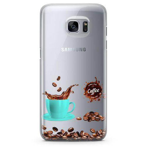 Samsung Galaxy S7 Edge Kılıf Coffe Time Arka Kapak Koruma Desenli Full Koruyucu