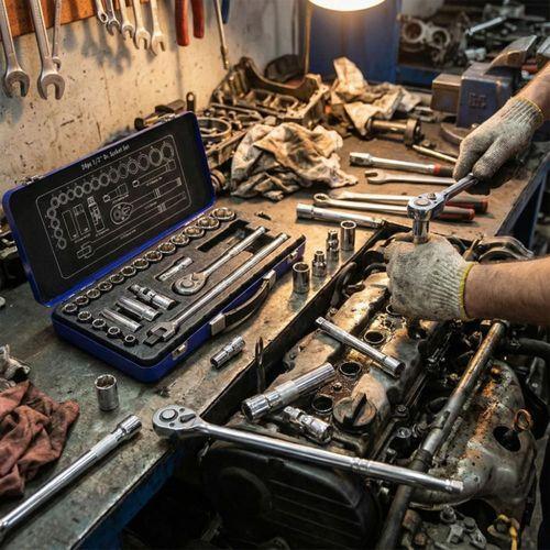 WORKPRO WP202564 1/2'’ Cr-V 24 Parça Metrik Ağır Hizmet Lokma Takımı