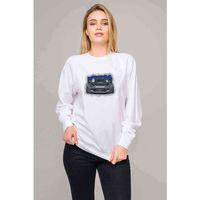 Pubg Logo Tas Alev Baskılı Beyaz Kadın Sweatshirt