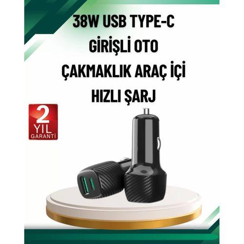 3a Güç Kapasiteli Usb & Type-c Çakmaklık Şarj Adaptörü