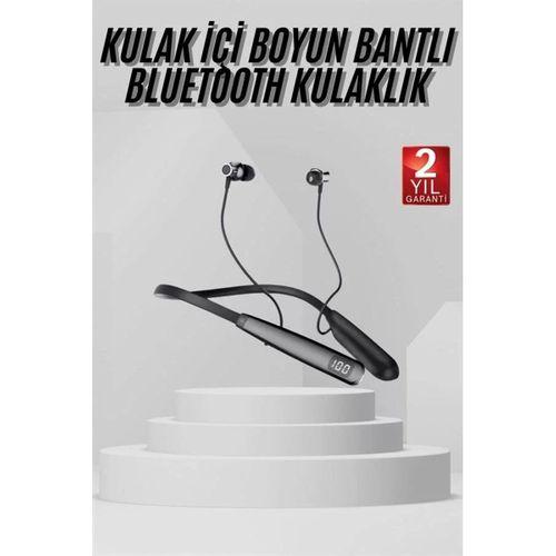 Boyun Askılı 100 Saat Kablosuz Kulaklık Göstergeli Bluetooth Kulaklık