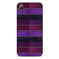 Huawei Y5 2019 Kılıf Patchwork (14) Lansman Kılıf Mor Bordo