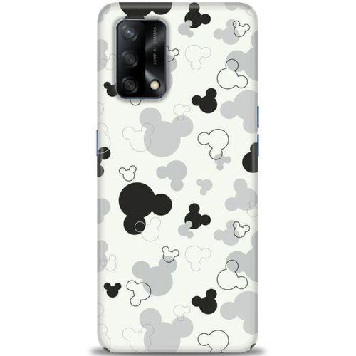 Oppo A74 Kılıf HD Baskılı Kılıf - Siyah Mickey + Tam Ekran Koruyucu