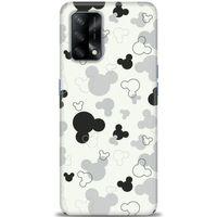 Oppo A74 Kılıf HD Baskılı Kılıf - Siyah Mickey + Tam Ekran Koruyucu