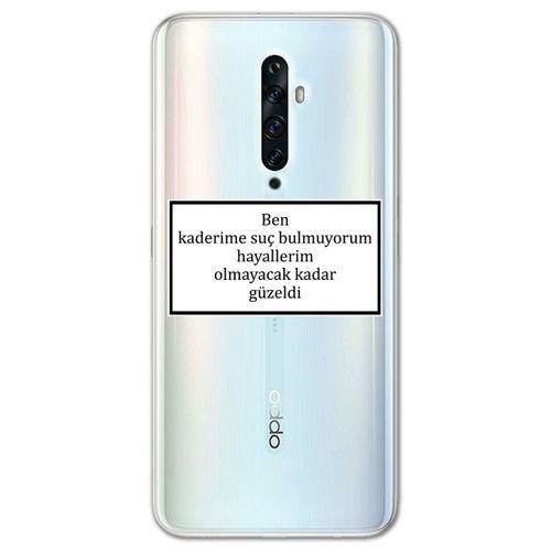 Oppo Reno 2z Kılıf HD Yazı Baskılı Silikon Arka Kapak - Yazı 5