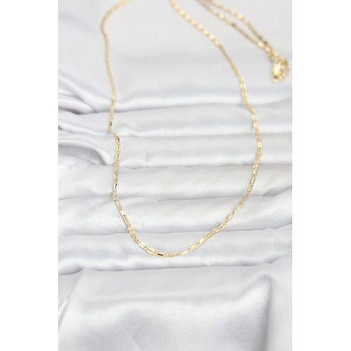 CM 14K Gold Renk Lazerli Zincir Model 60 cm Kadın Kolye