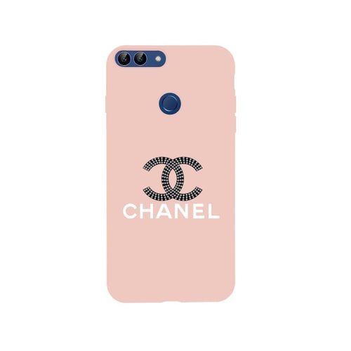Huawei Psmart (2018) Channel Desenli Premium Silikonlu Pembe Telefon Kılıfı