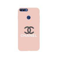 Huawei Psmart (2018) Channel Desenli Premium Silikonlu Pembe Telefon Kılıfı