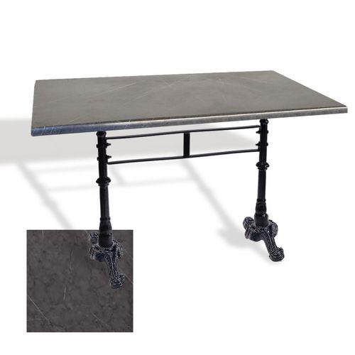 Dockers Çipa 3002 Döküm Ayak Masa 80x140 cm - (Werzalit, Wermodin ve Allzalit Tabla) - Grey Marble