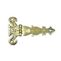 Dekoratif, Sac Tek Kuyruklu Menteşe - 40x68 Mm, Küçük, Sarı, 100 Adet