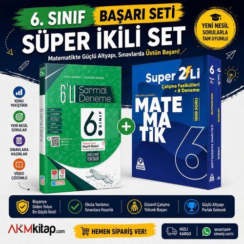 Örnek Akademi 6. Sınıf Süper İkili Matematik ve Evrensel İletişim 6 lı Sarmal Deneme Seti 2 Kitap