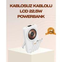 Manyetik Kablosuz Powerbank 22.5w Hızlı Şarj Lcd Ekranlı