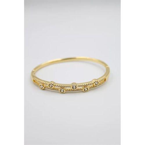 Taşlı Vip Bilezik - Altın