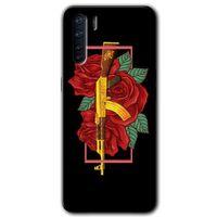 Oppo A91 Kılıf HD Baskılı Desen + Hayalet Cam Yandan Görünmez