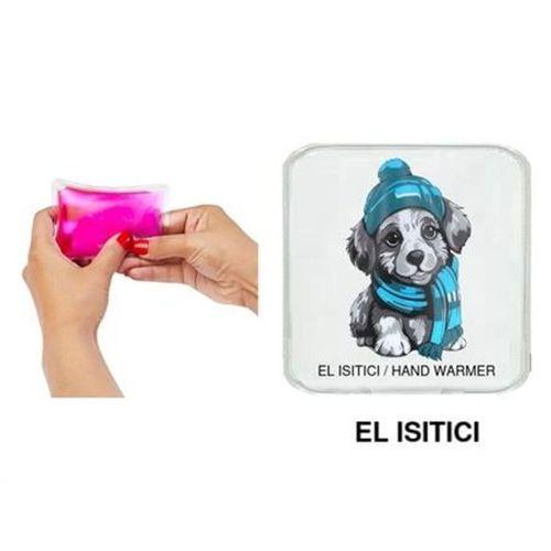 Mavi Bereli Köpek Cep Sobası,El Isıtıcı,Sıcak Su Torbası Pvc  10X9,5Cm