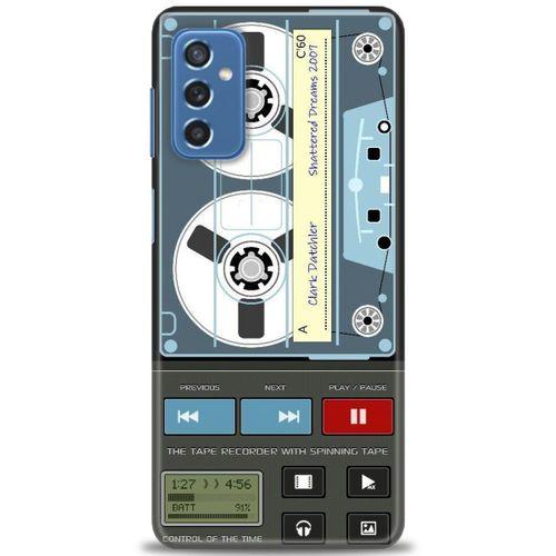 Samsung Galaxy M52 5G Kılıf HD Baskılı Kılıf - Nostaljik Kaset + Tam Ekran Koruyucu