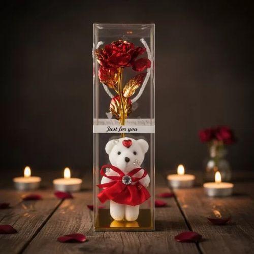 Şeffaf Kutulu Ayıcıklı Sonsuzluk Gülü