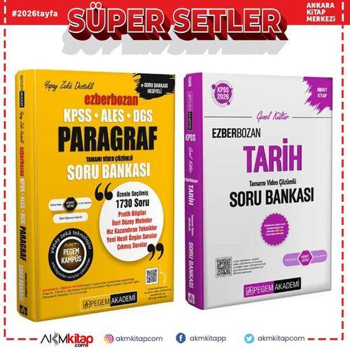 Pegem KPSS Ezberbozan Paragraf ve Tarih Soru Bankası Seti 2 Kitap