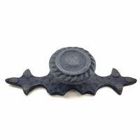 Antika Tarz Dekoratif Pirinç Çizgili Düğme - 25x80 Mm, Oksit