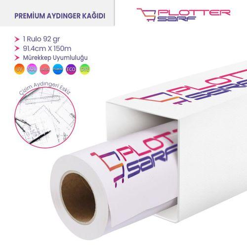 PlotterSarf® Plankopya Ozalit  Aydınger (Çizim) Kağıdı  92gr  Rulo 91.4cm x 150mt (1 Rulo)