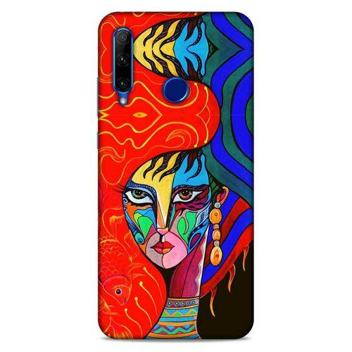 Lopard Huawei Honor 20 Lite Uyumlu Kılıf Sürreal Yüzler ♀ (10) Full Koruma Kılıfı Desenli