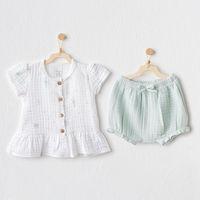 Andywawa AC25509 Love Family Müslin 2'Li Zıbın Set Mint