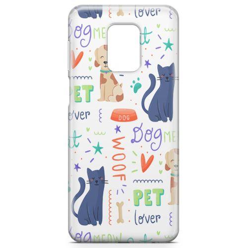 Xiaomi Redmi Note 9 Pro Kılıf Sevimli Kedi Köpek Arka Kapak Koruma Desenli Full Koruyucu