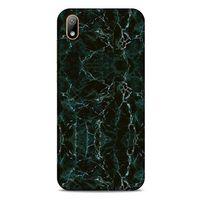 Mermer Desenli (27) Tema Tasarımlı Kılıf Zümrüt Yeşili Huawei Y5 2019 Kılıf