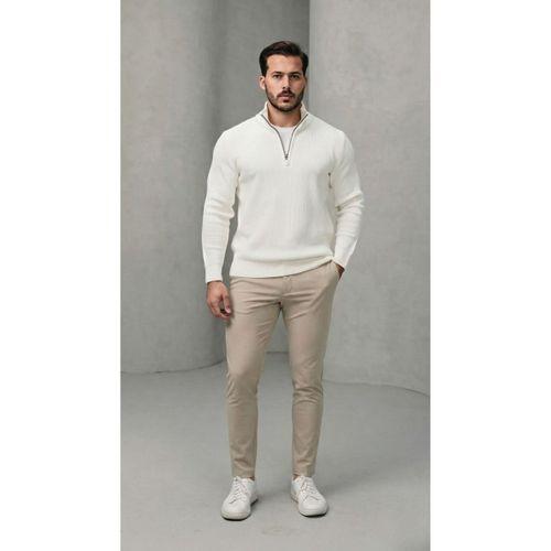 Erkek Balıkçı Zip Yaka Uzun Kollu Triko