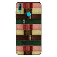 Huawei Y7 Prime 2019 Kılıf Patchwork (41) Tank Kılıf Koyu Yeşil Pembe