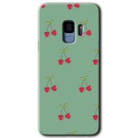 Galaxy S9 Kılıf HD Desen Baskılı Arka Kapak - Kiraz Berry + Kırılmaz Cam
