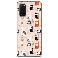 Baykuşlar (25) Desenli Silikon Kapak Telefon Kabı Samsung Galaxy S20 Kılıf