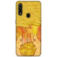 Lopard Oppo A31 Uyumlu Kılıf Sürreal Yüzler ♀ (16) Kalın Kılıf Desenli