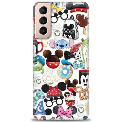 Samsung Galaxy S21 Plus Kılıf HD Baskılı Kılıf - Donut ve Dondurmalar + Tam Ekran Koruyucu