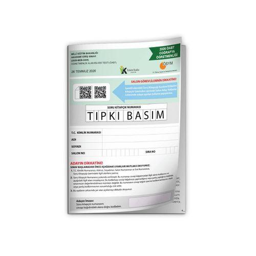 2026 MEB-AGS ÖABT Coğrafya Öğretmenliği ÖSYM Tıpkı Basım Kitapçığı Türkiye Geneli Deneme