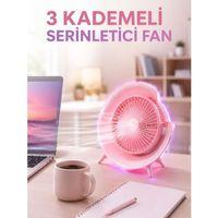 Rgb Işıklı 3 Kademeli Usb Masaüstü Vantilatör