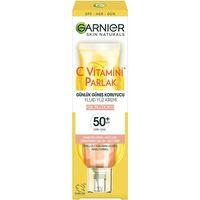 Garnier C Vitamini Parlak Günlük Güneş Koruyucu Fluid Yüz Kremi Işıltılı Doku SPF50+ 40 ml
