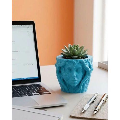 Modern Ev Dekoru İçin Kadın Yüzü Ağaç Tasarımlı Dekoratif Vazo