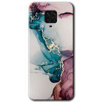 BeRa Aksesuar Xiaomi Redmi Note 9 Pro Kılıf Baskılı Kapak - Liquid Mermer +Tam Kaplayan Mat Seramik