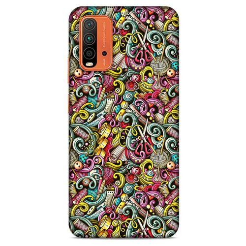 Lopard Xiaomi Redmi Note 9 4g Uyumlu Kılıf Graffitix (46) Core Armor Kılıf